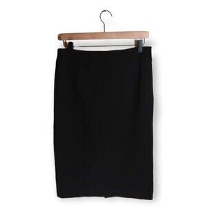 Carmen Marc Valvo Black Bodycon Zipper Pencil Mini Skirt Size 8